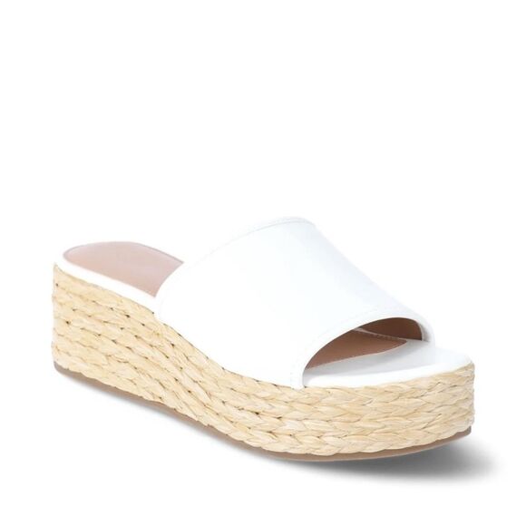 Women's Dressy Raffia Platform Slide Sandals Shies Size 7 - Picture 8 of 12